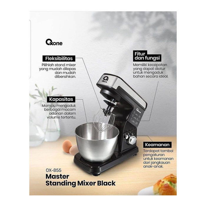 Oxone Master Standing Mixer - OX855 Hitam